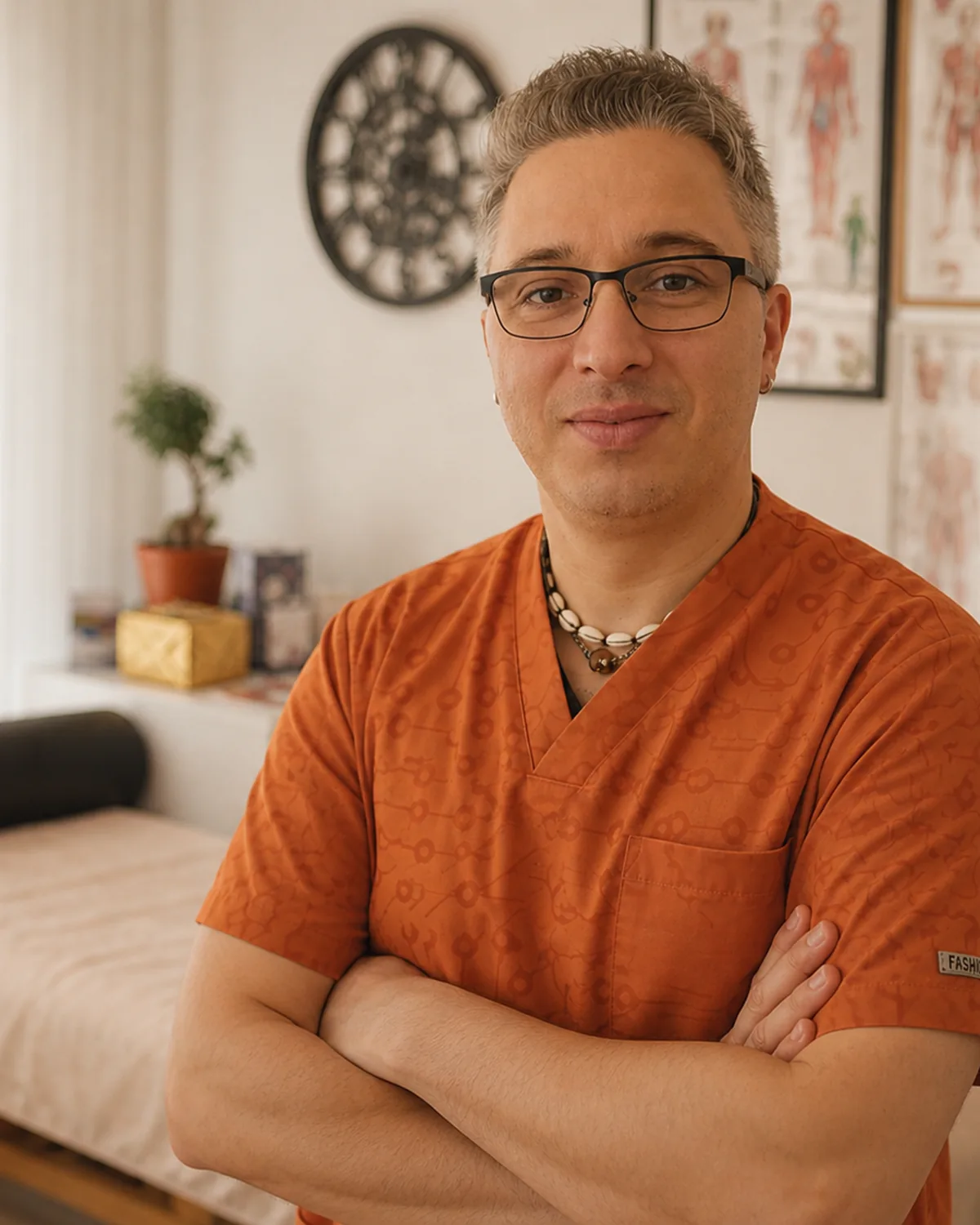 Dan Pernea en la consulta de Osteopatía Dan en Mondéjar